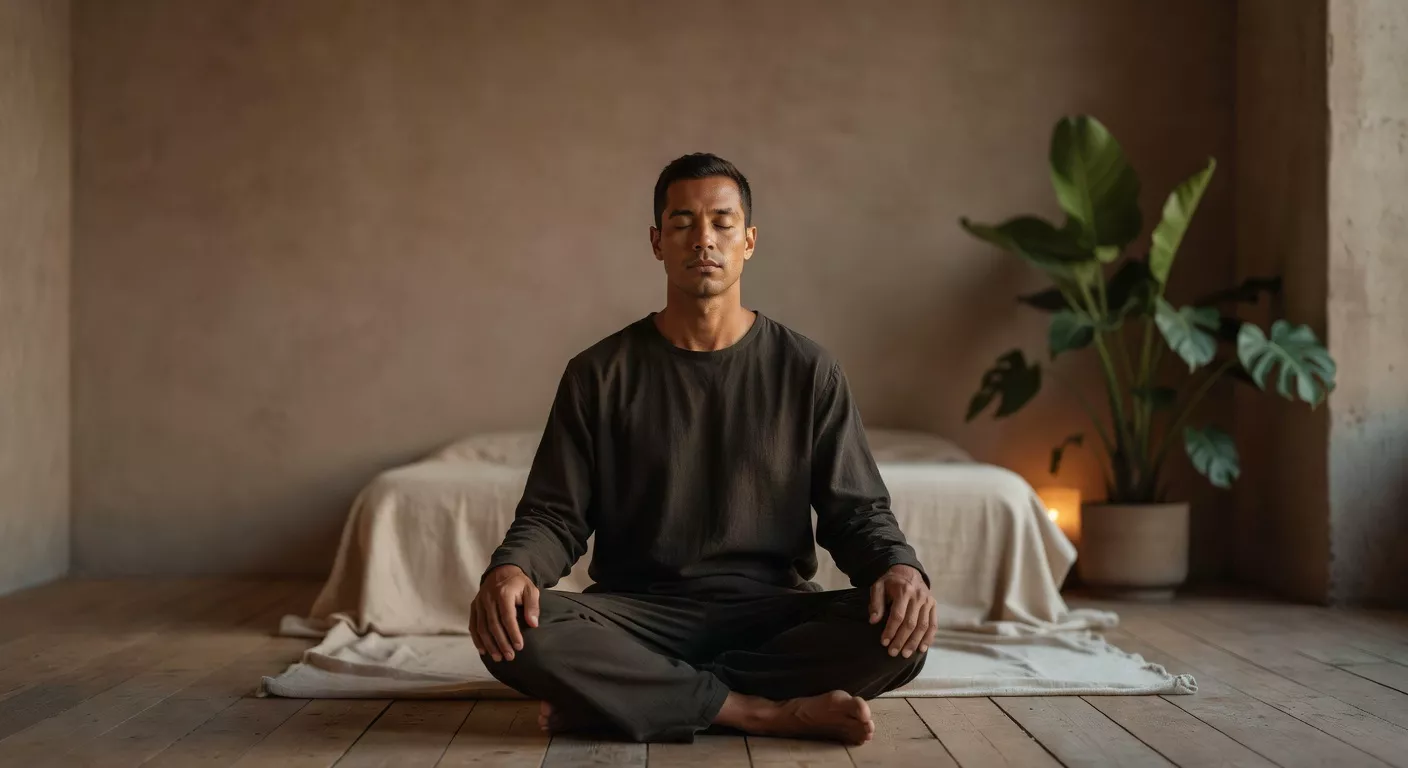 Representación serena del equilibrio del sistema nervioso entre activación y calma